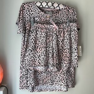 Anne Klein Animal Print Pajama Set Top and Shorts